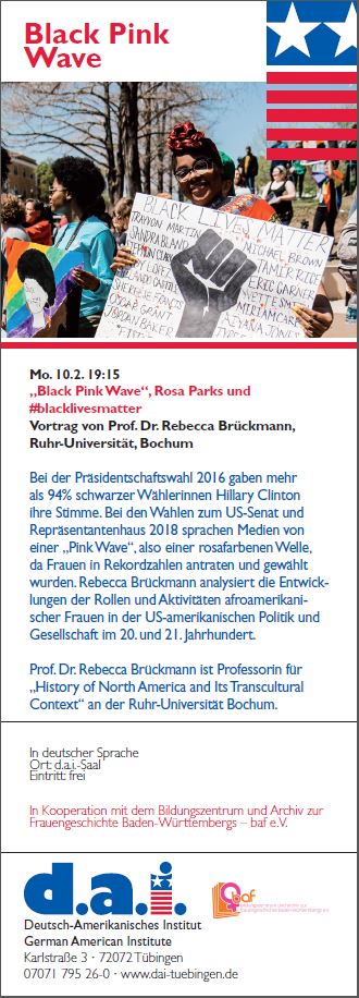 Vortrag im Rahmen des Black History Month & 100 Jahre Frauenwahlrecht in den USA