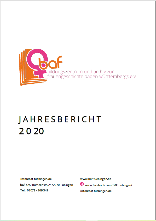 Der baf-Jahresbericht 2020 liegt vor!