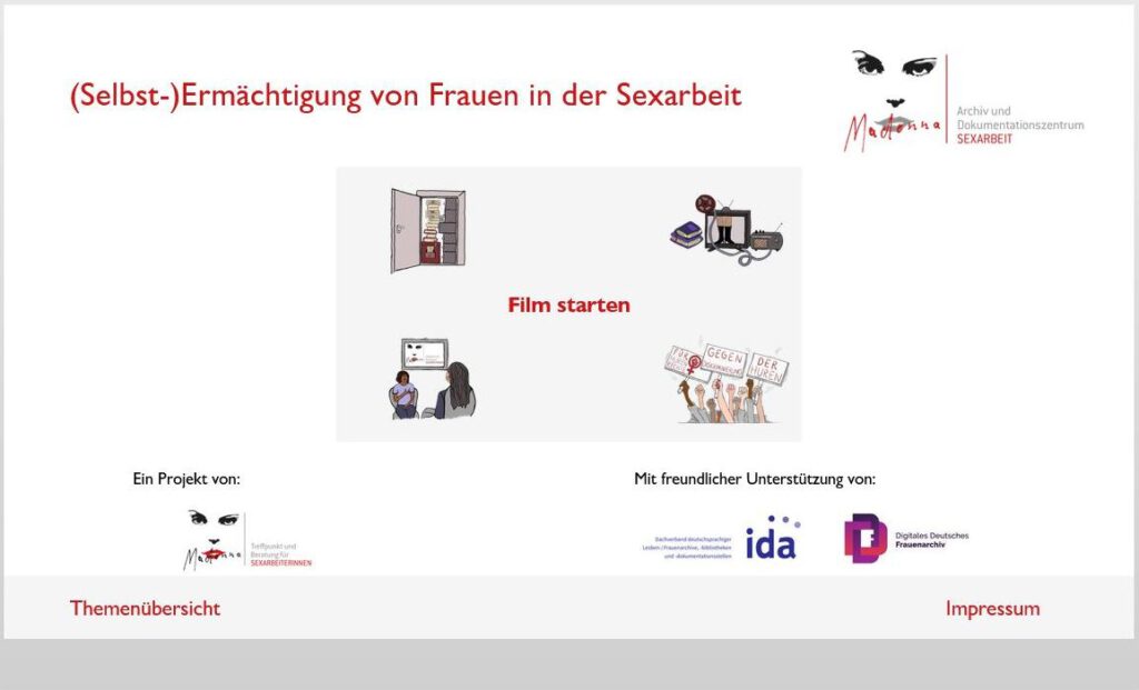 Info-Angebot des Madonna – Archiv und Dokumentationszentrums SEXARBEIT ist nun online!