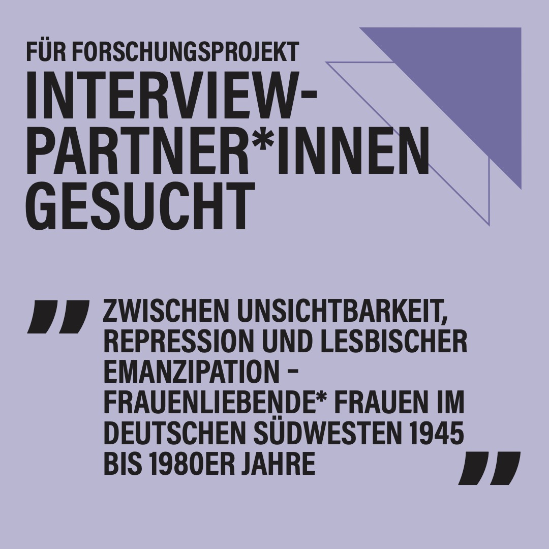 Zeitzeuginnen* für Forschungsprojekt zu frauenliebenden* Frauen gesucht