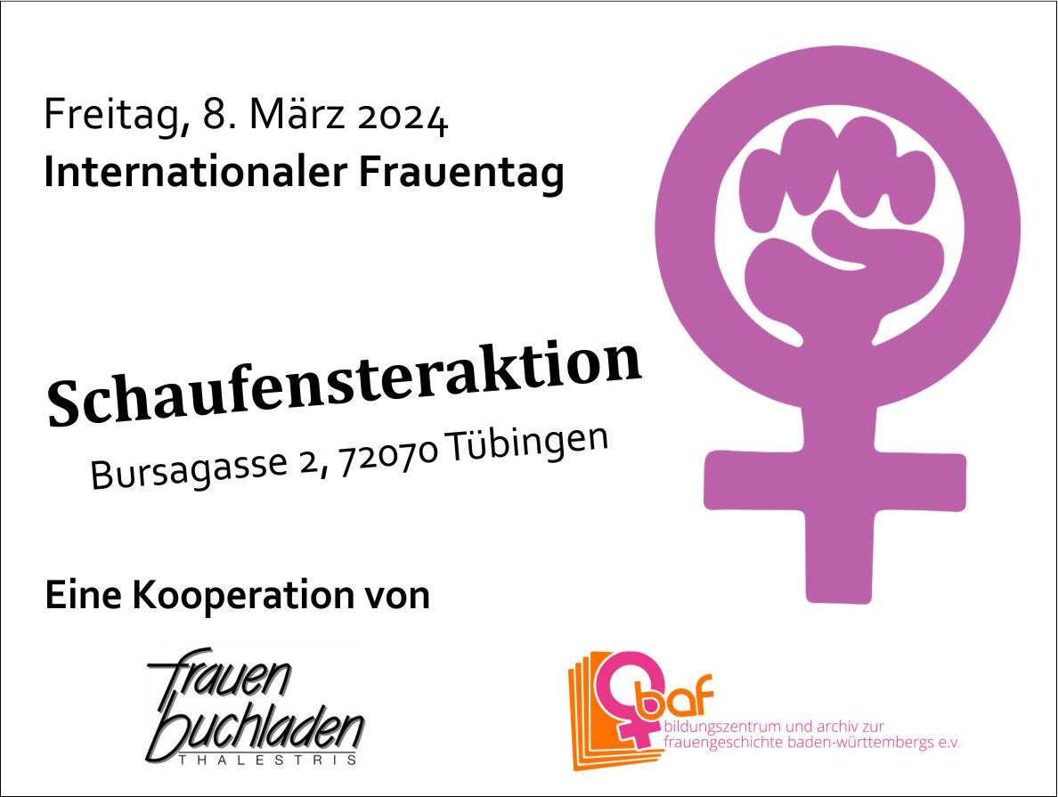 Schaufensteraktion zum Internationalen Frauentag